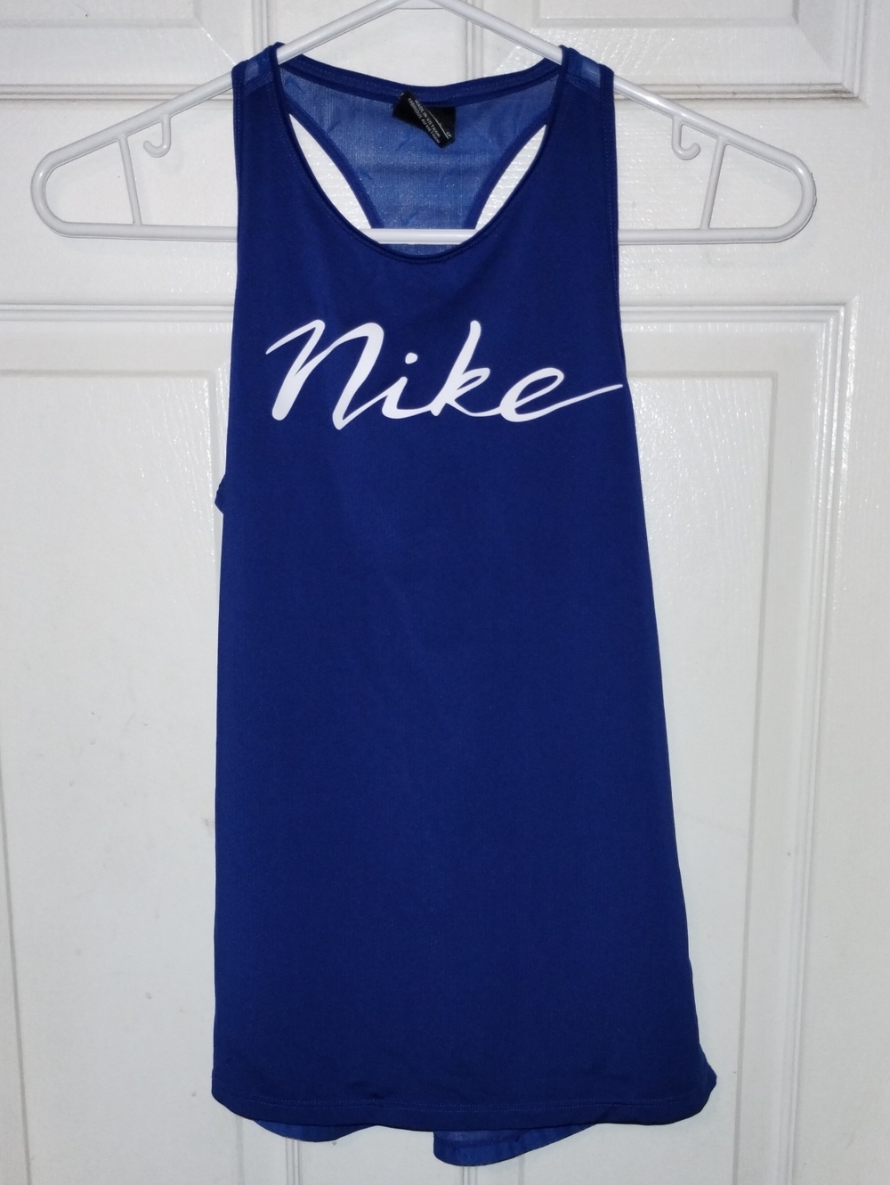 Nike Traceback Athletic Royal Blue  Women's Tank Top with White Script Logo.Xs